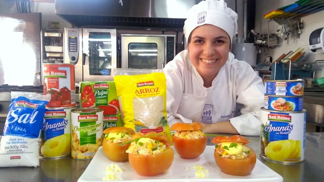 Para esta navidad receta de tomate relleno de champignones