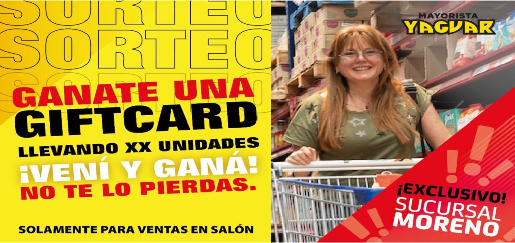 Sorteo de Gift Card en Moreno