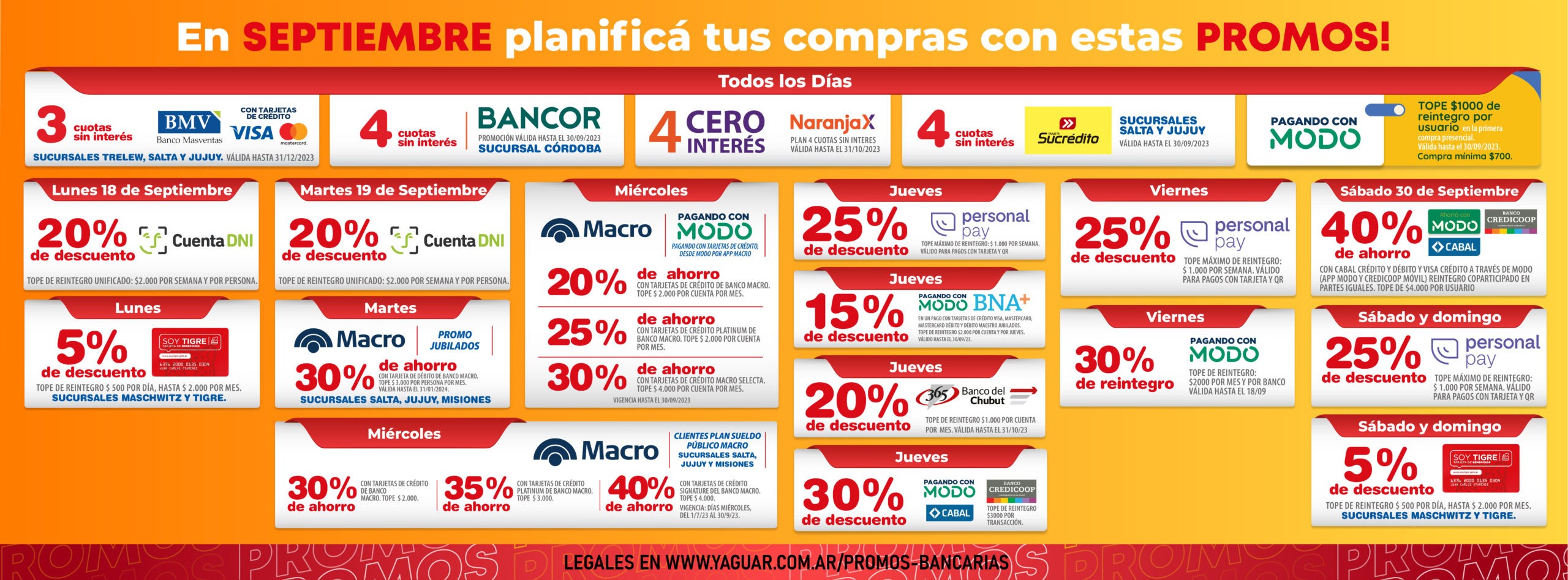 En Septiembre planificá tus compras con estas promos 💳